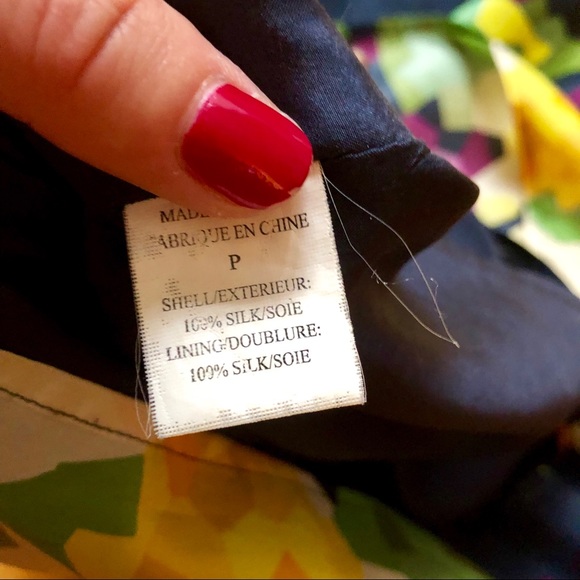 Theory silk multicolor geo print tank shell blouse - Picture 4 of 4